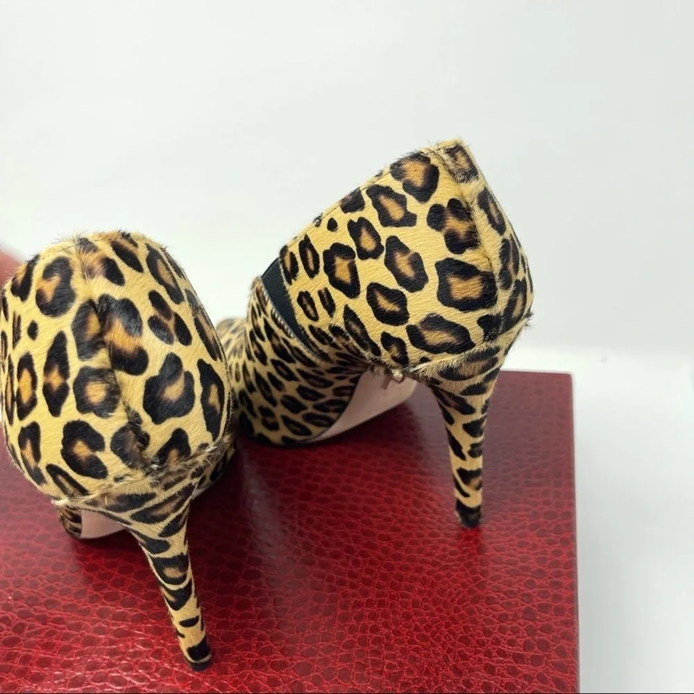 NWT Tamara Mellon League 105 Leopard Haircalf Booties SIZE 38.5 - Picture 6 of 12